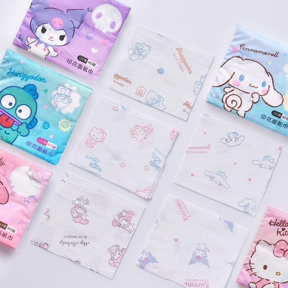 【7-ELEVEN門市團購】三麗鷗三層袖珍面紙(40抽x20包) 袖珍包 印花衛生紙 (免運)【旺達棉品】下單備註款式-細節圖8