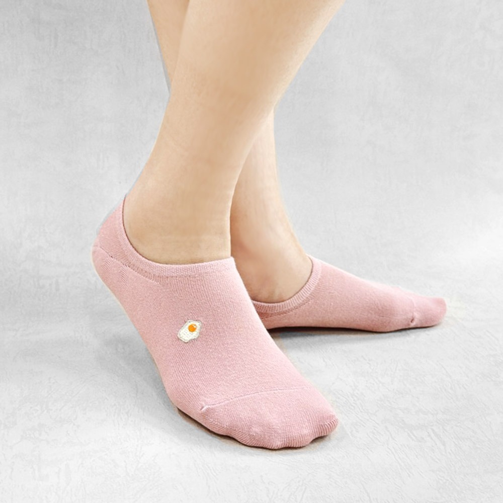 刺繡隱形襪 台灣製 電繡隱形襪 女隱形襪 珍珠奶茶 冰淇淋 薯條【旺達棉品】GK-AP101-細節圖7