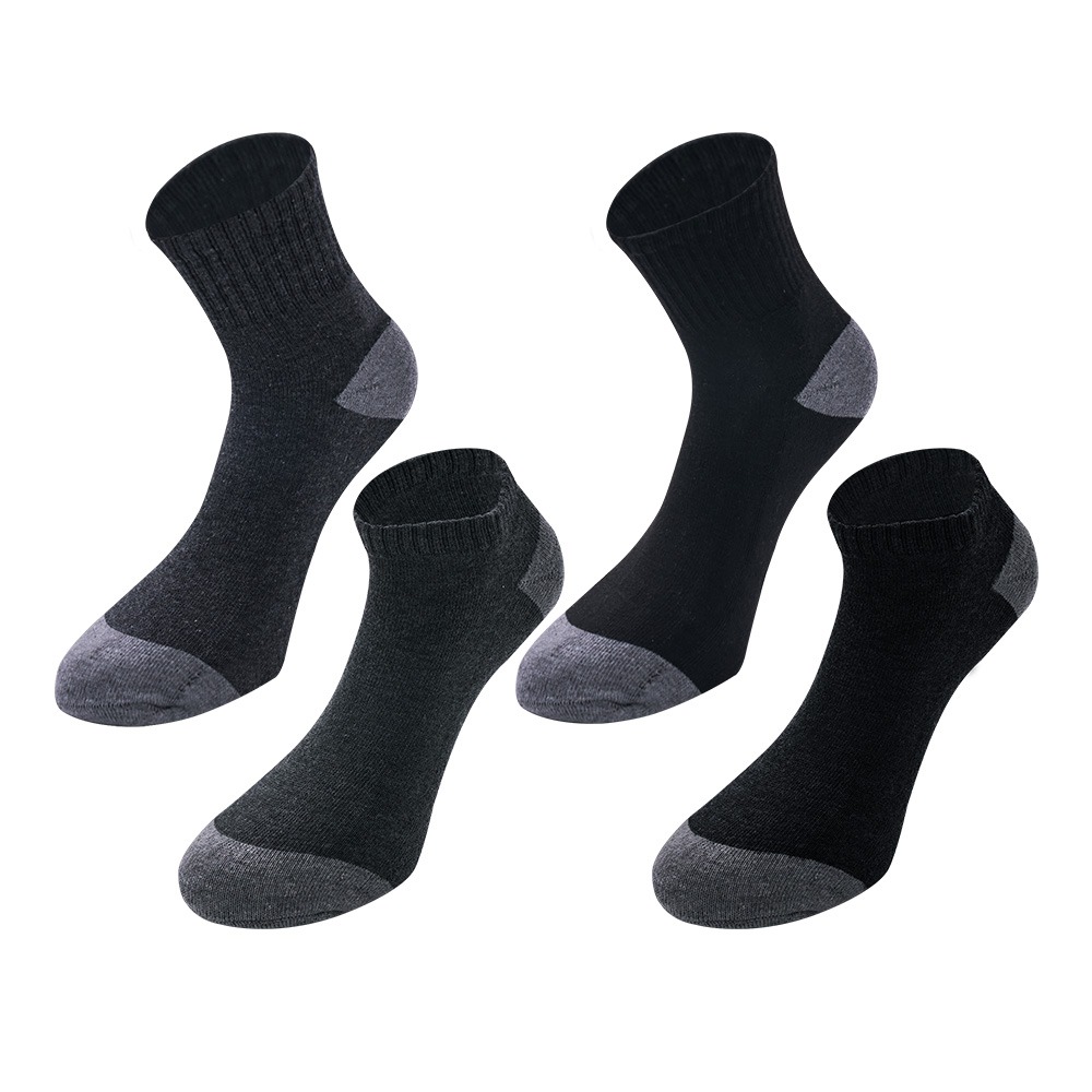 竹炭氣墊船襪 竹炭運動襪 毛巾底長襪 運動短襪 男女襪 【旺達棉品】GK-BC01-細節圖2