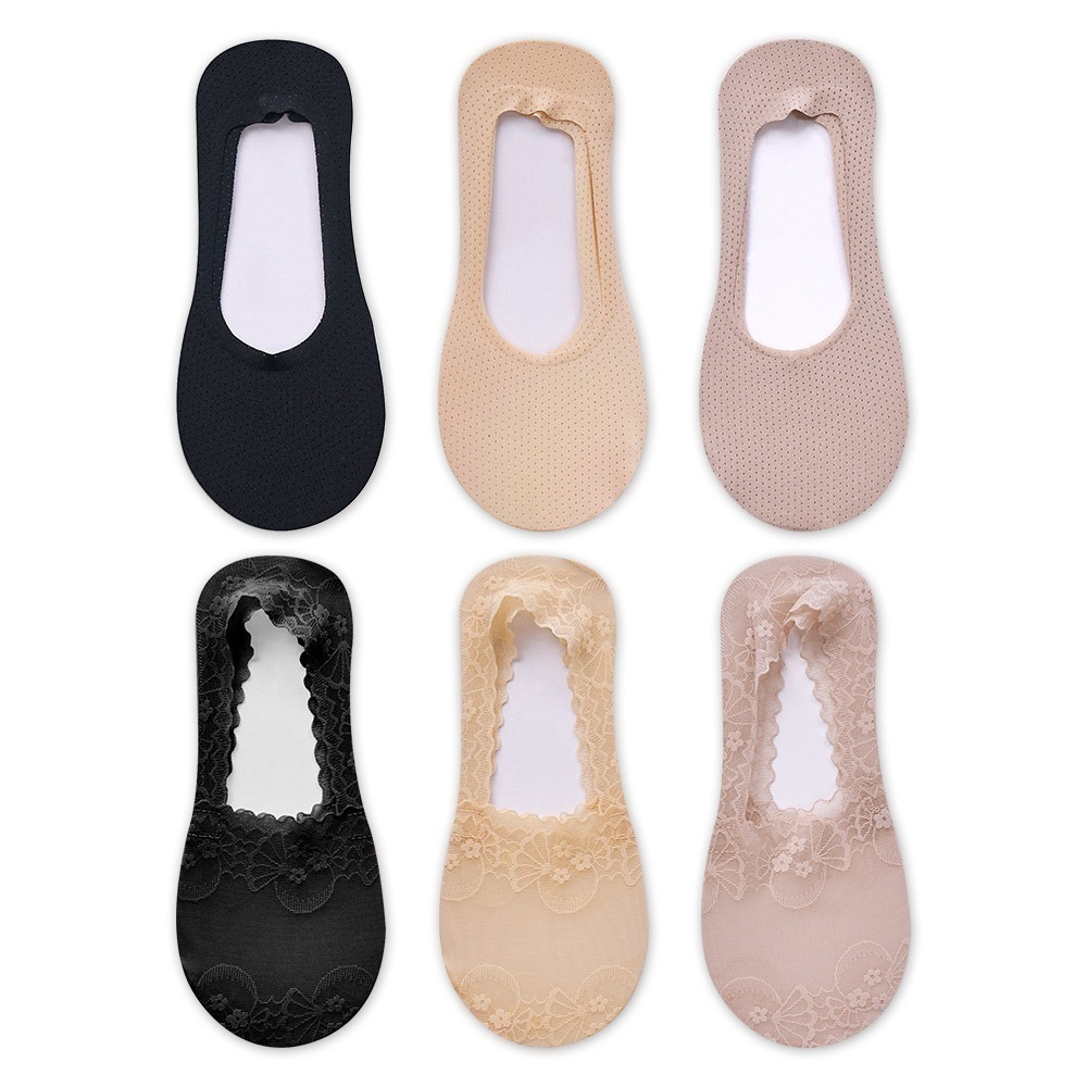 蕾絲隱形襪 涼感冰絲隱形襪 夏季薄襪 無痕冰絲襪套 女襪 隱形襪【旺達棉品】 CH-M3026-細節圖2