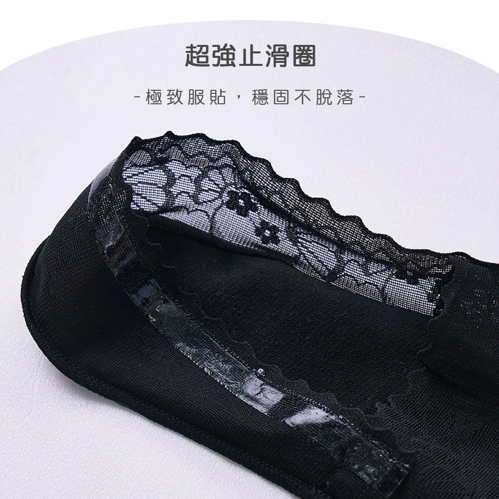 蕾絲隱形襪 涼感冰絲隱形襪 夏季薄襪 無痕冰絲襪套 女襪 隱形襪【旺達棉品】 CH-M3026-細節圖10
