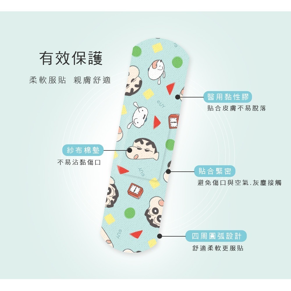 蠟筆小新 OK繃 (20入) OK貼繃 卡通貼繃 受傷貼繃【旺達棉品】SC-OK01-細節圖5