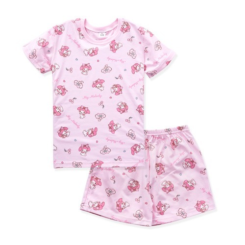 三麗鷗 美樂蒂短袖套裝 短袖睡衣 小美樂蒂 兒童睡衣 純棉套裝 長袖睡衣【旺達棉品】MM-NF001-細節圖2