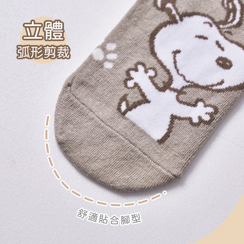 SNOOPY 史奴比短襪 歐拉夫 兒童短襪 查理布朗直版襪 台製棉襪【旺達棉品】SN-A501-細節圖5