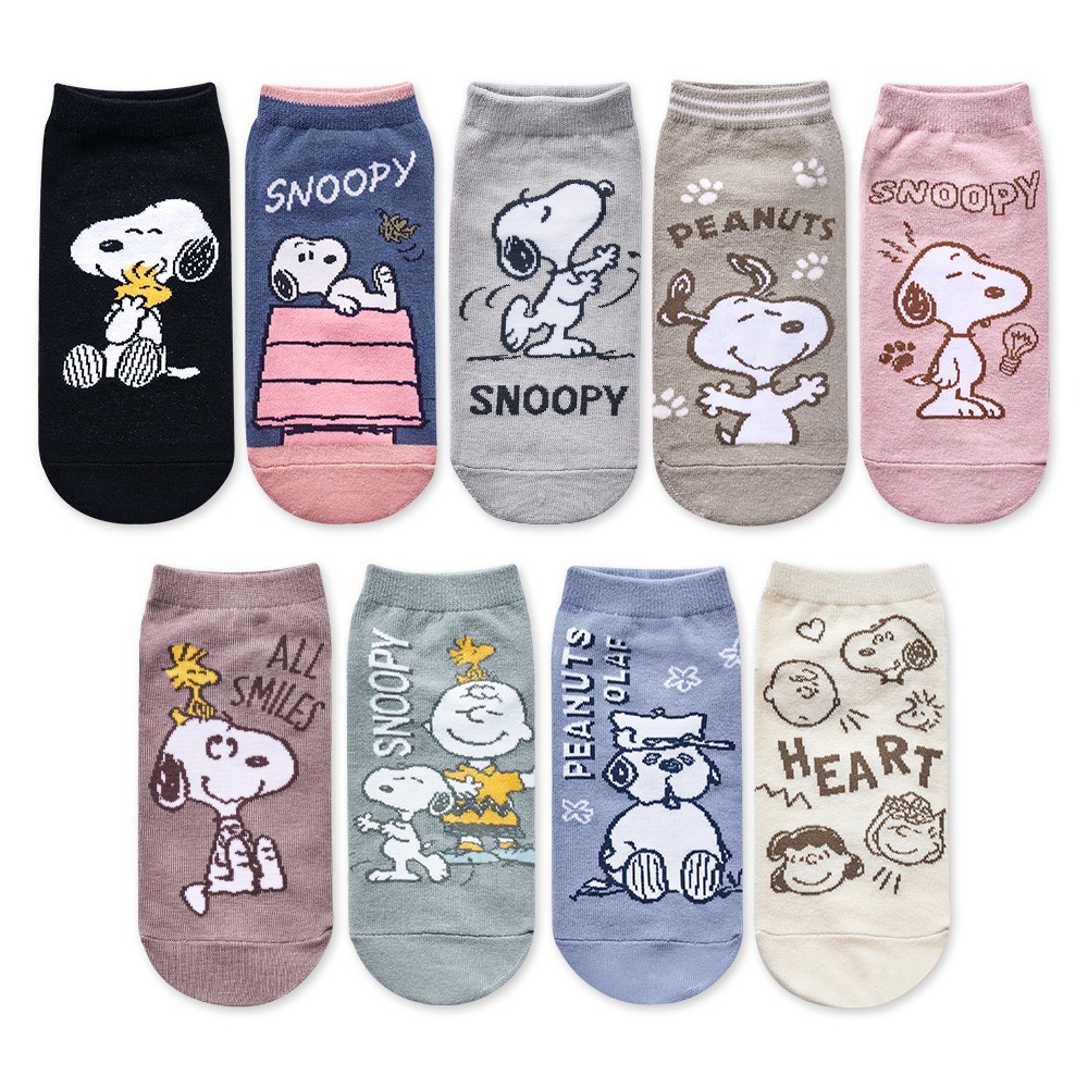 SNOOPY 史奴比短襪 歐拉夫 兒童短襪 查理布朗直版襪 台製棉襪【旺達棉品】SN-A501-細節圖2