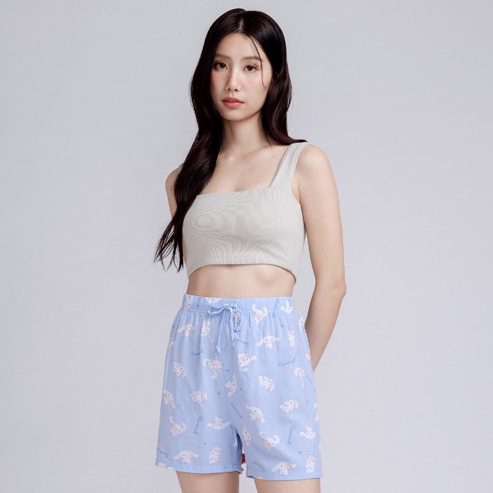 三麗鷗 酷洛米居家褲 大耳狗 凱蒂貓寬鬆短褲 家居休閒短褲 雲朵褲 睡褲【旺達棉品】CN-C006-細節圖7