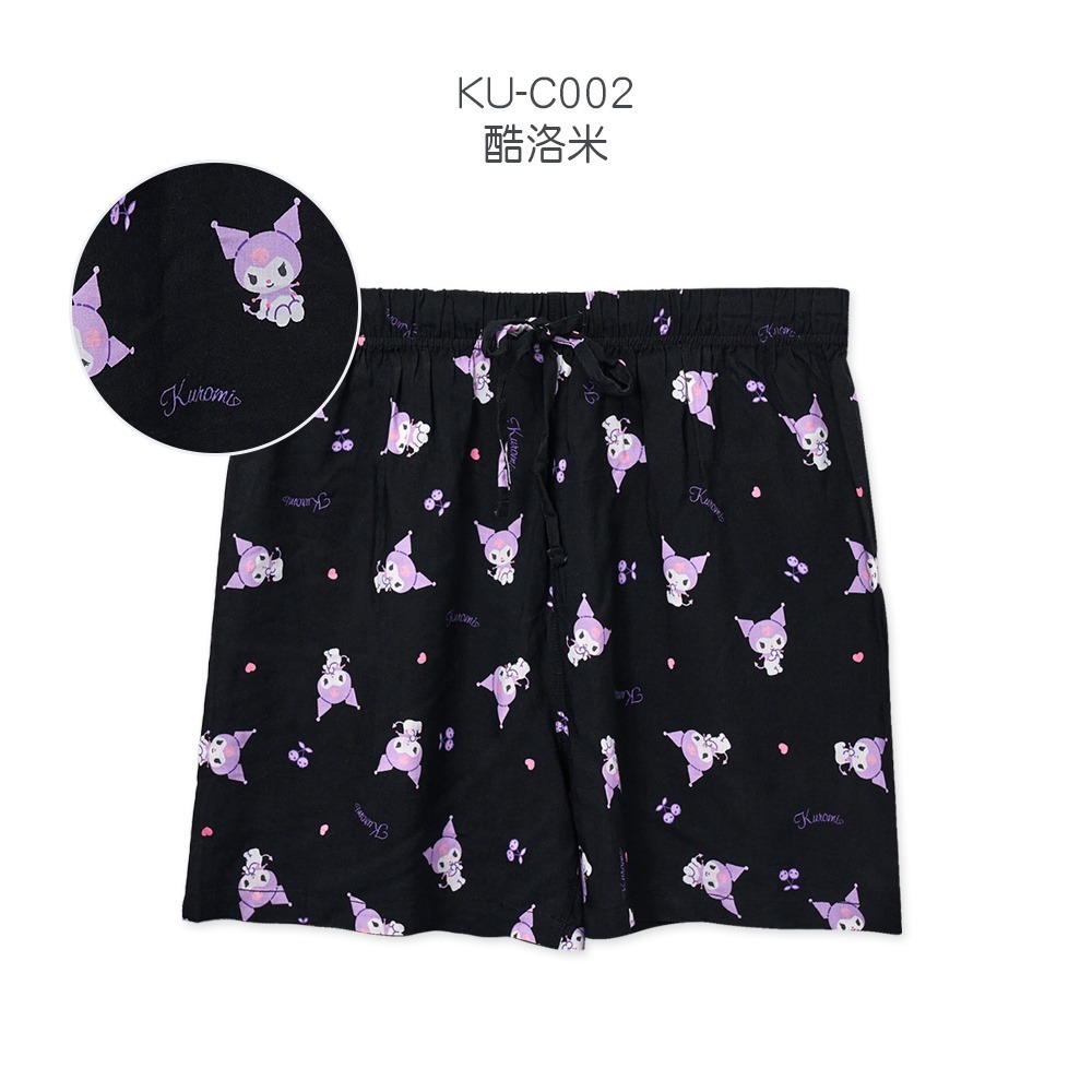 三麗鷗 酷洛米居家褲 大耳狗 凱蒂貓寬鬆短褲 家居休閒短褲 雲朵褲 睡褲【旺達棉品】CN-C006-規格圖9