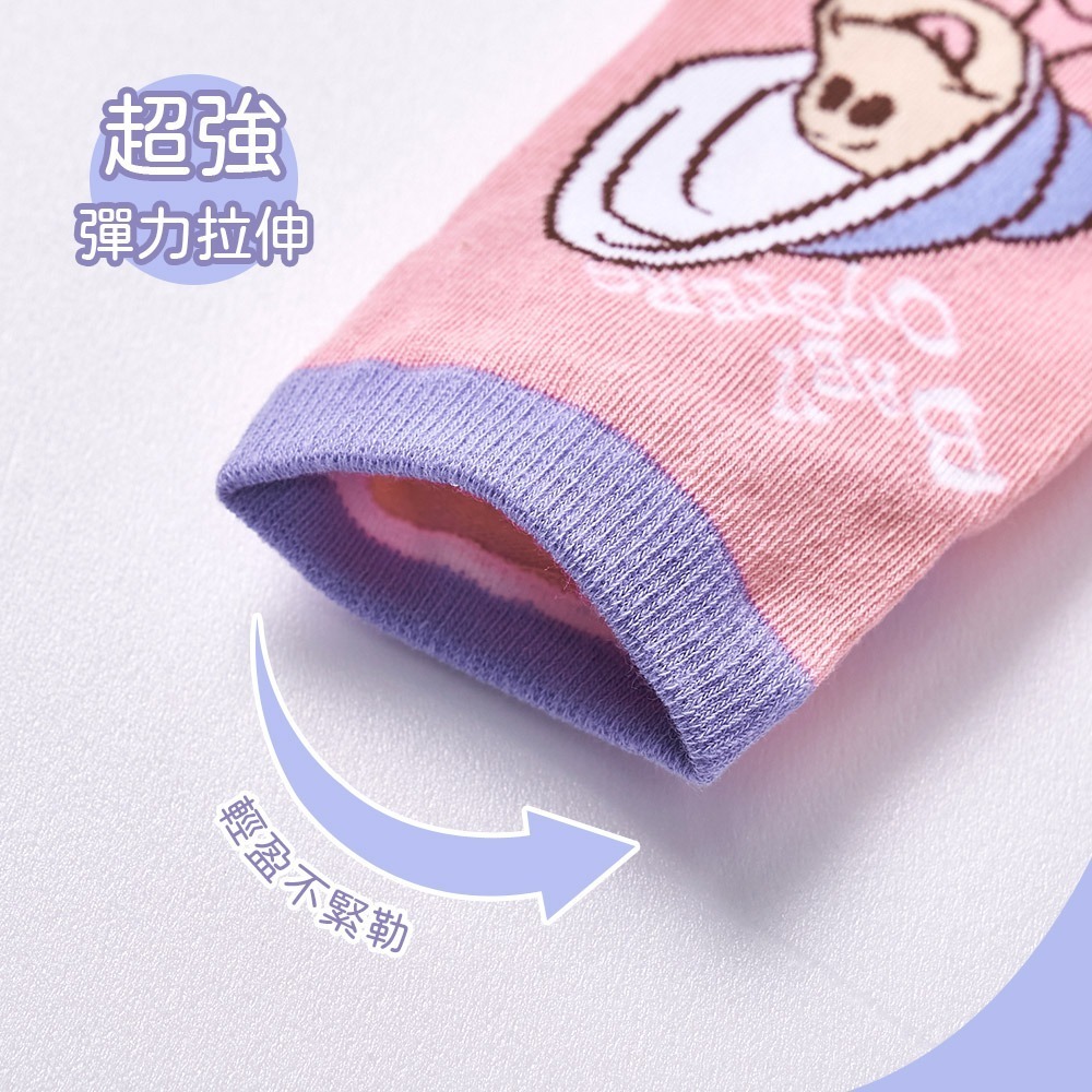 Disney 迪士尼 牡蠣寶寶中筒襪 牡蠣寶寶直版襪 短襪 女長襪【旺達棉品】AC-A502-細節圖5