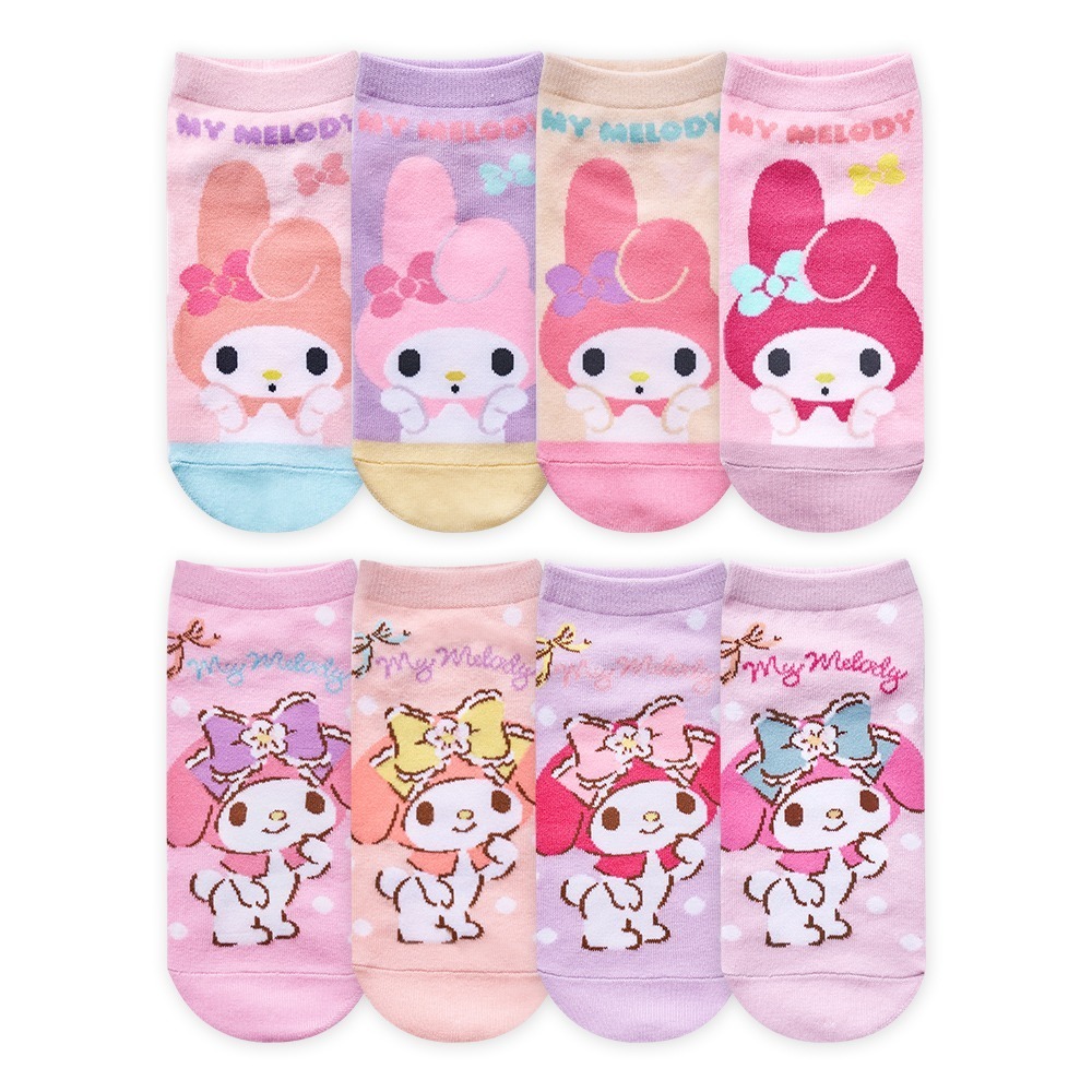 Sanrio 美樂蒂直版襪 兒童短襪 女童襪 短襪 卡通襪【ONEDER旺達】MM-A542-細節圖2