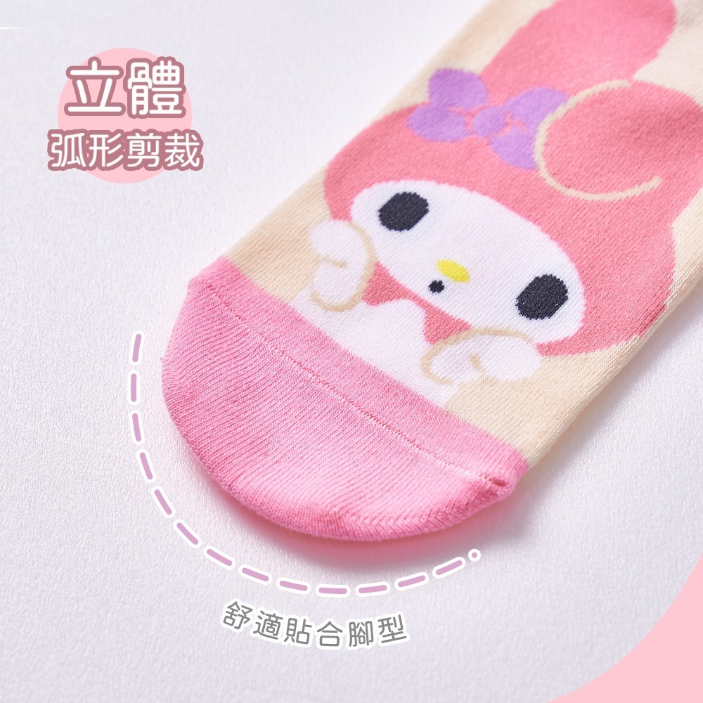 Sanrio 美樂蒂直版襪 兒童短襪 女童襪 短襪 卡通襪【ONEDER旺達】MM-A542-細節圖5