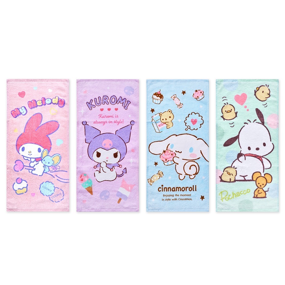 三麗鷗純棉毛巾 大耳狗 酷洛米 帕洽狗 美樂蒂童巾 吸水毛巾 浴巾【旺達棉品】KU-DB001-細節圖2