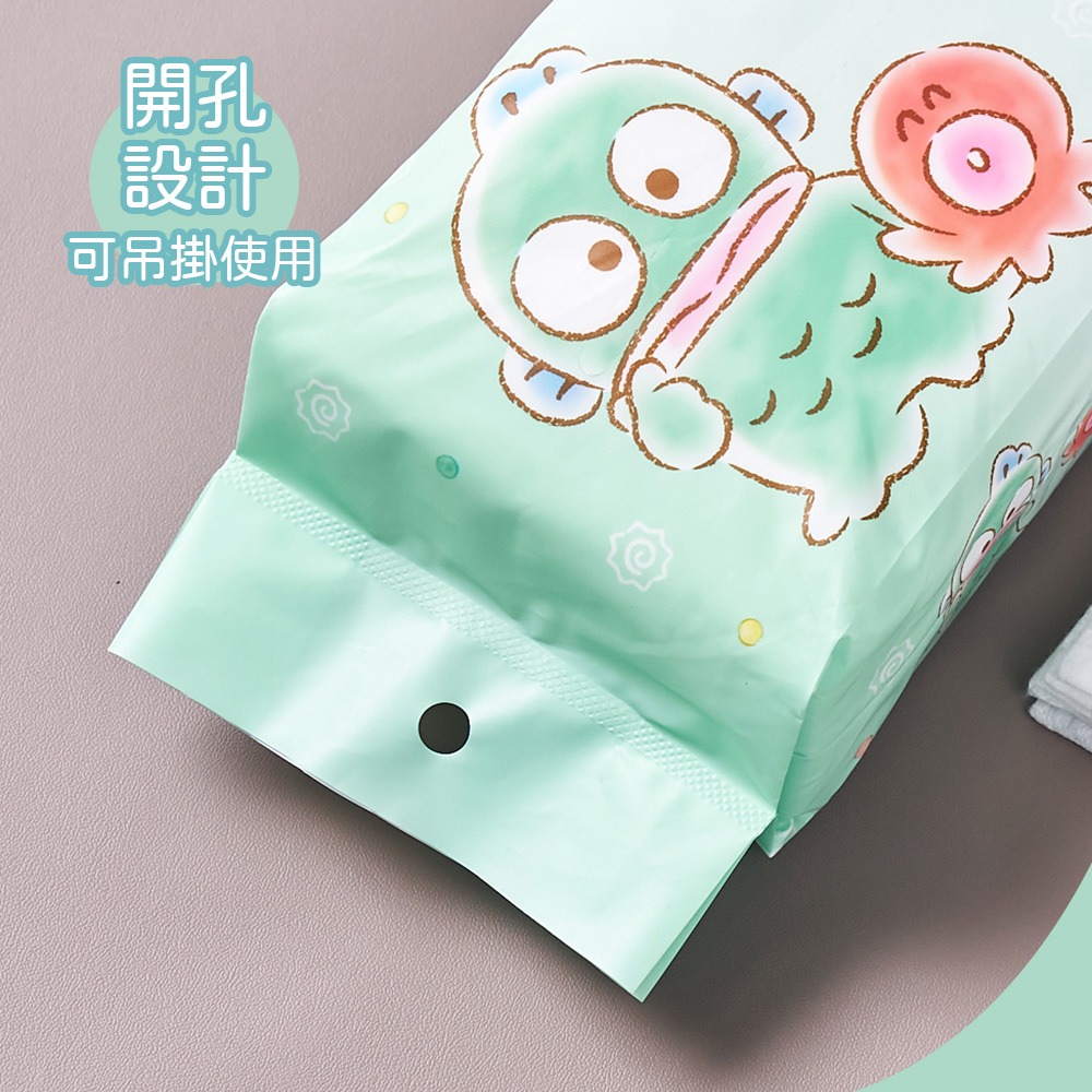 三麗鷗 人魚漢頓洗臉巾(36抽x3包) 乾濕兩用巾 醜魚乾濕巾 漢頓卸妝巾 加厚清潔巾 【旺達棉品】HG-DP001-細節圖3