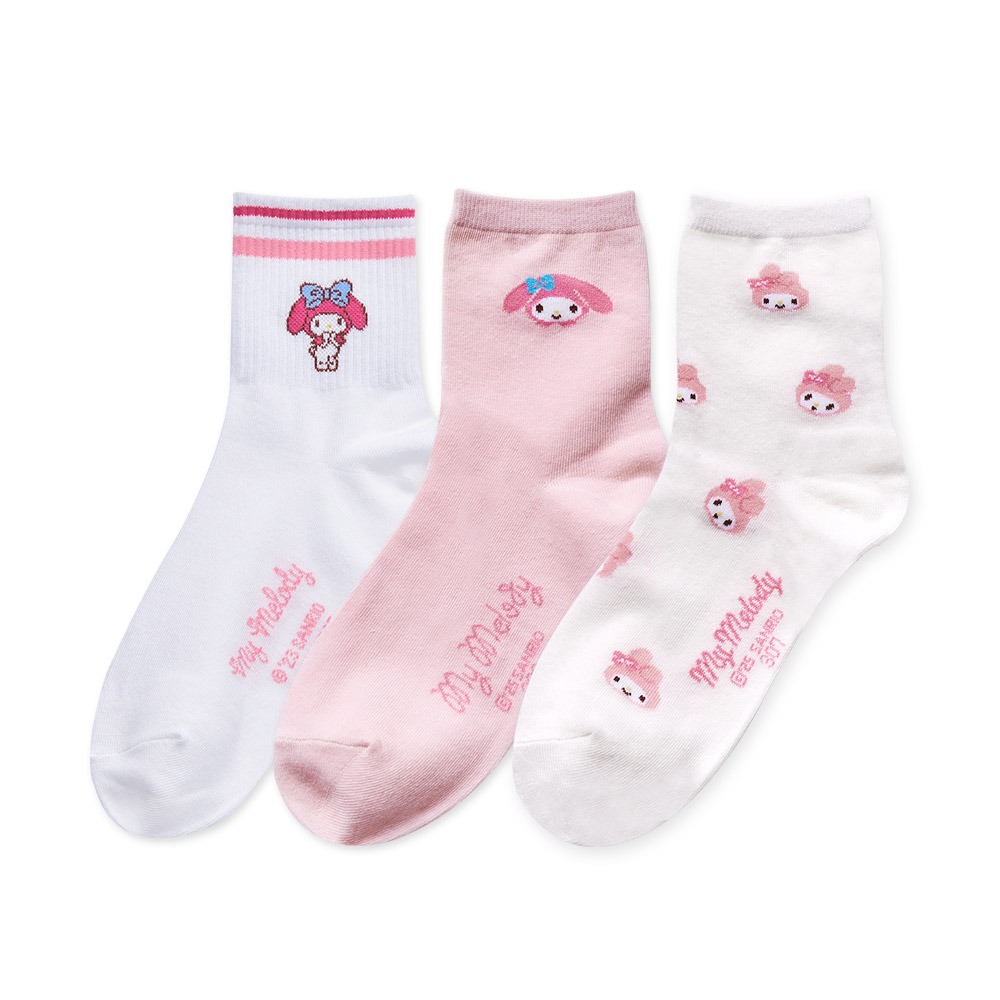 Sanrio 三麗鷗 美樂蒂中統襪 女長襪 長襪 韓系長襪 美樂蒂長襪【旺達棉品】MM-A305-細節圖2
