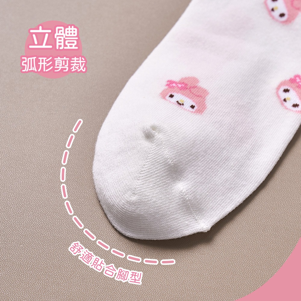 Sanrio 三麗鷗 美樂蒂中統襪 女長襪 長襪 韓系長襪 美樂蒂長襪【旺達棉品】MM-A305-細節圖4