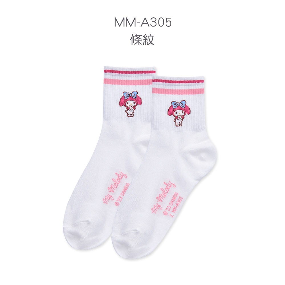 Sanrio 三麗鷗 美樂蒂中統襪 女長襪 長襪 韓系長襪 美樂蒂長襪【旺達棉品】MM-A305-規格圖9