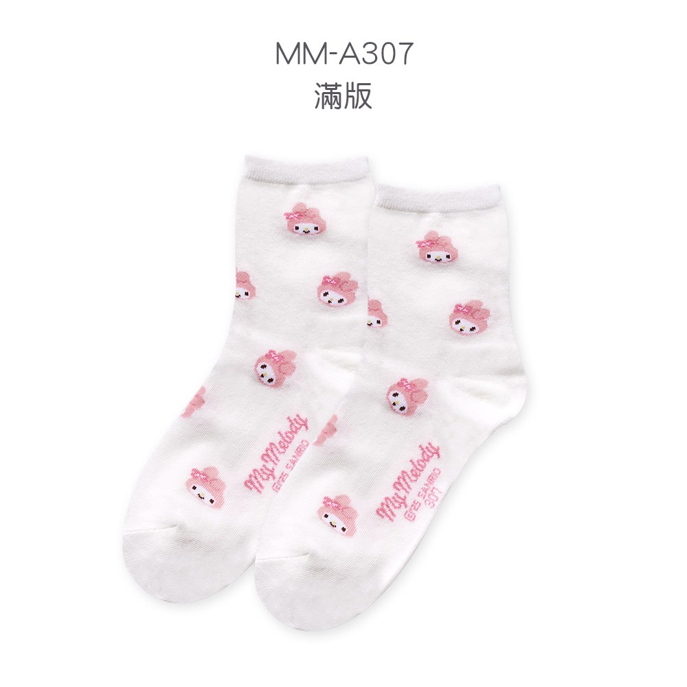 Sanrio 三麗鷗 美樂蒂中統襪 女長襪 長襪 韓系長襪 美樂蒂長襪【旺達棉品】MM-A305-規格圖9