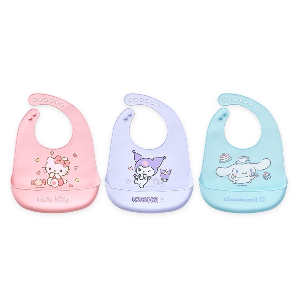 【7-ELEVEN門市團購】三麗鷗圍兜 大耳狗 凱蒂貓 酷洛米(3件組)  (免運)-細節圖3