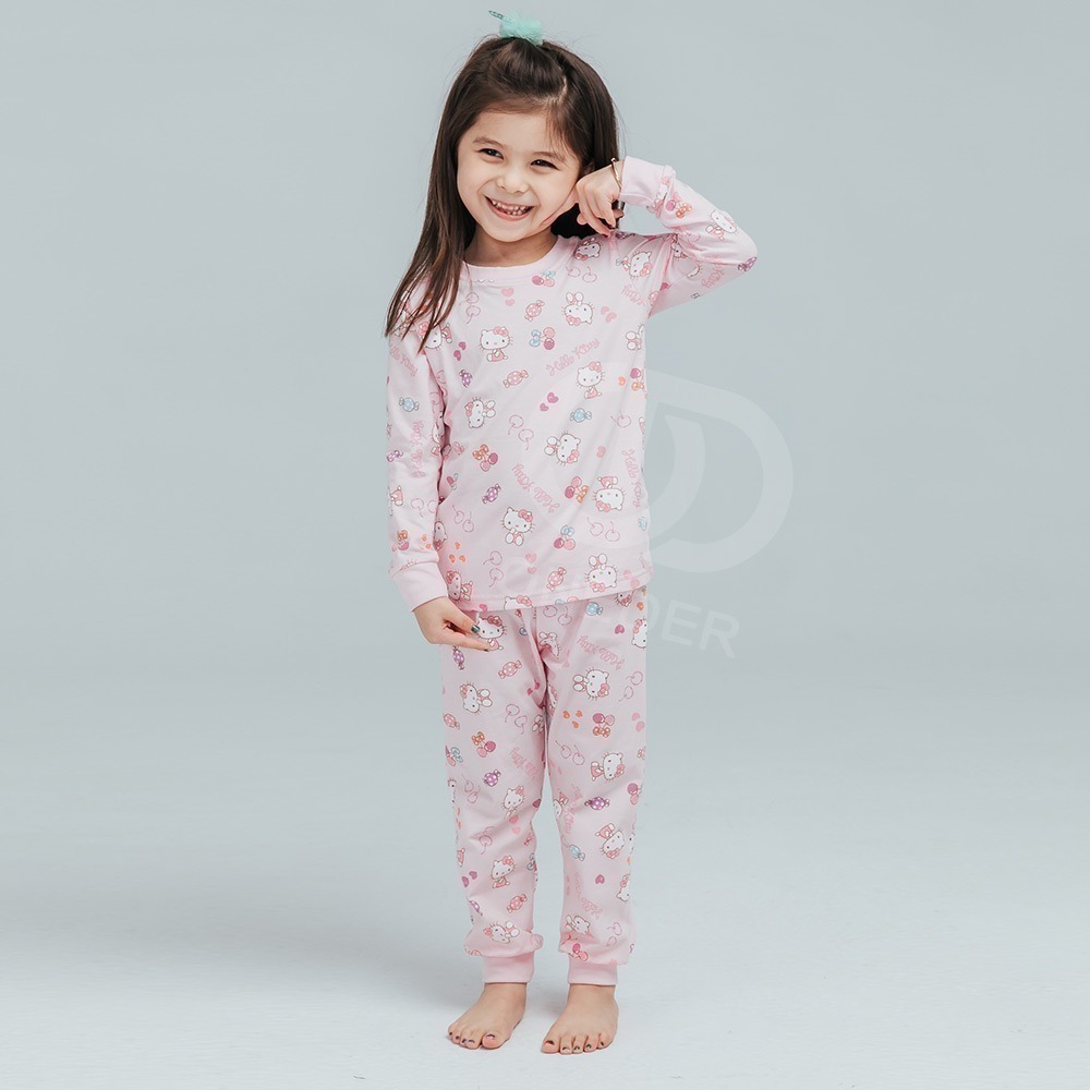 【7-ELEVEN門市團購】純棉長袖套裝 凱蒂貓 寶可夢 大耳狗 力霸王 (1件組) (免運)-細節圖5