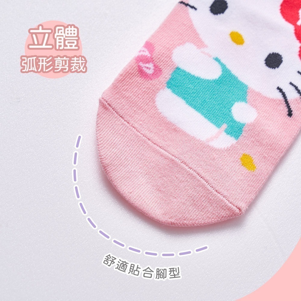 Sanrio 三麗鷗 耀眼系列童襪 兒童短襪 直版襪 酷洛米 大耳狗 布丁狗 帕洽狗 【旺達棉品】CN-A518-細節圖5