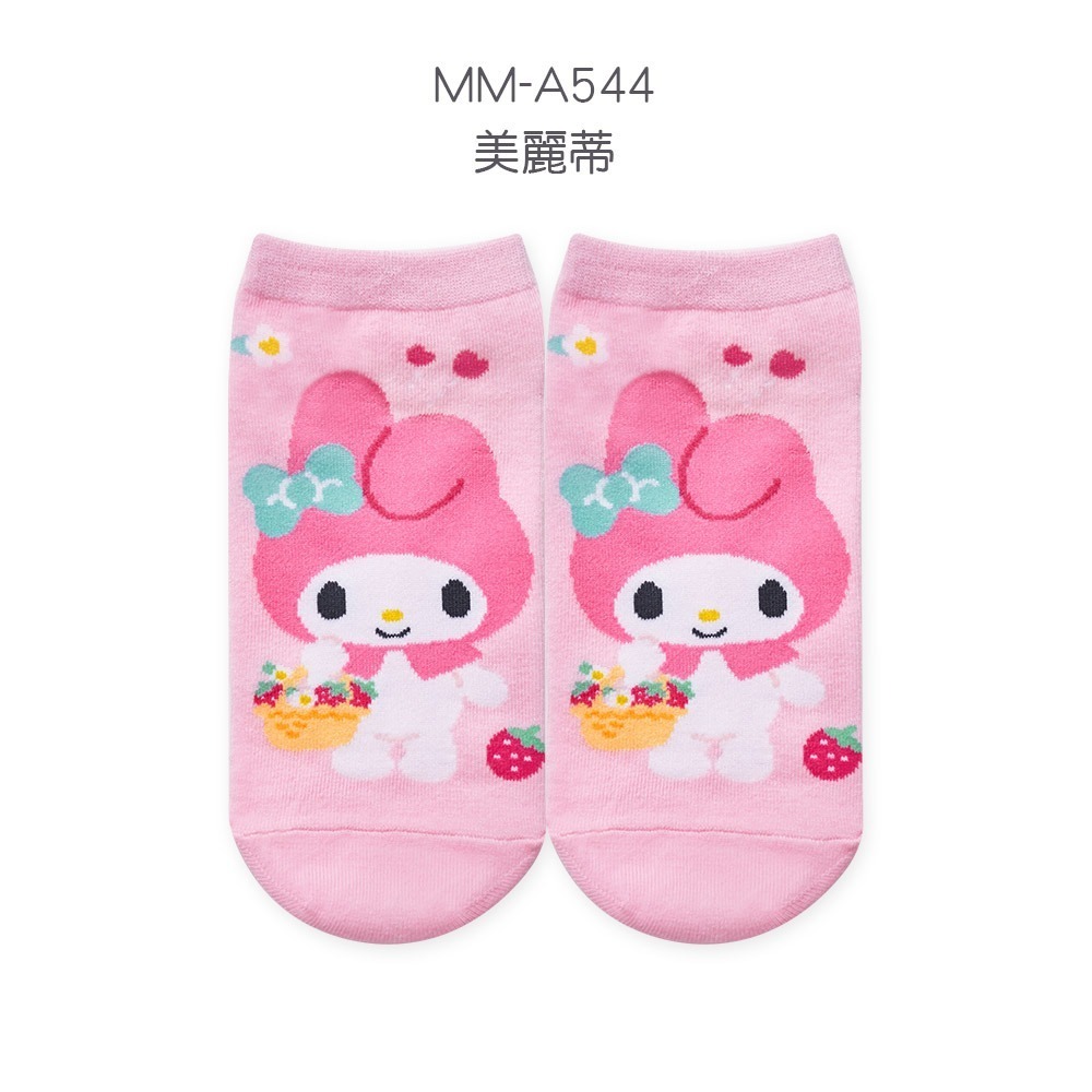 Sanrio 三麗鷗 耀眼系列童襪 兒童短襪 直版襪 酷洛米 大耳狗 布丁狗 帕洽狗 【旺達棉品】PC-A503】-規格圖8