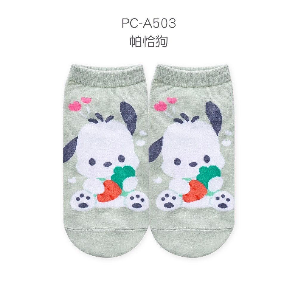 Sanrio 三麗鷗 耀眼系列童襪 兒童短襪 直版襪 酷洛米 大耳狗 布丁狗 帕洽狗 【旺達棉品】PC-A503】-規格圖8