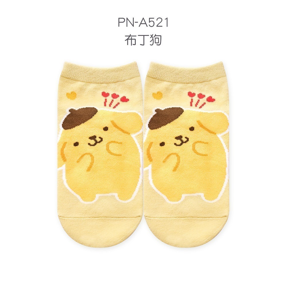 Sanrio 三麗鷗 耀眼系列童襪 兒童短襪 直版襪 酷洛米 大耳狗 布丁狗 帕洽狗 【旺達棉品】CN-A518-規格圖8