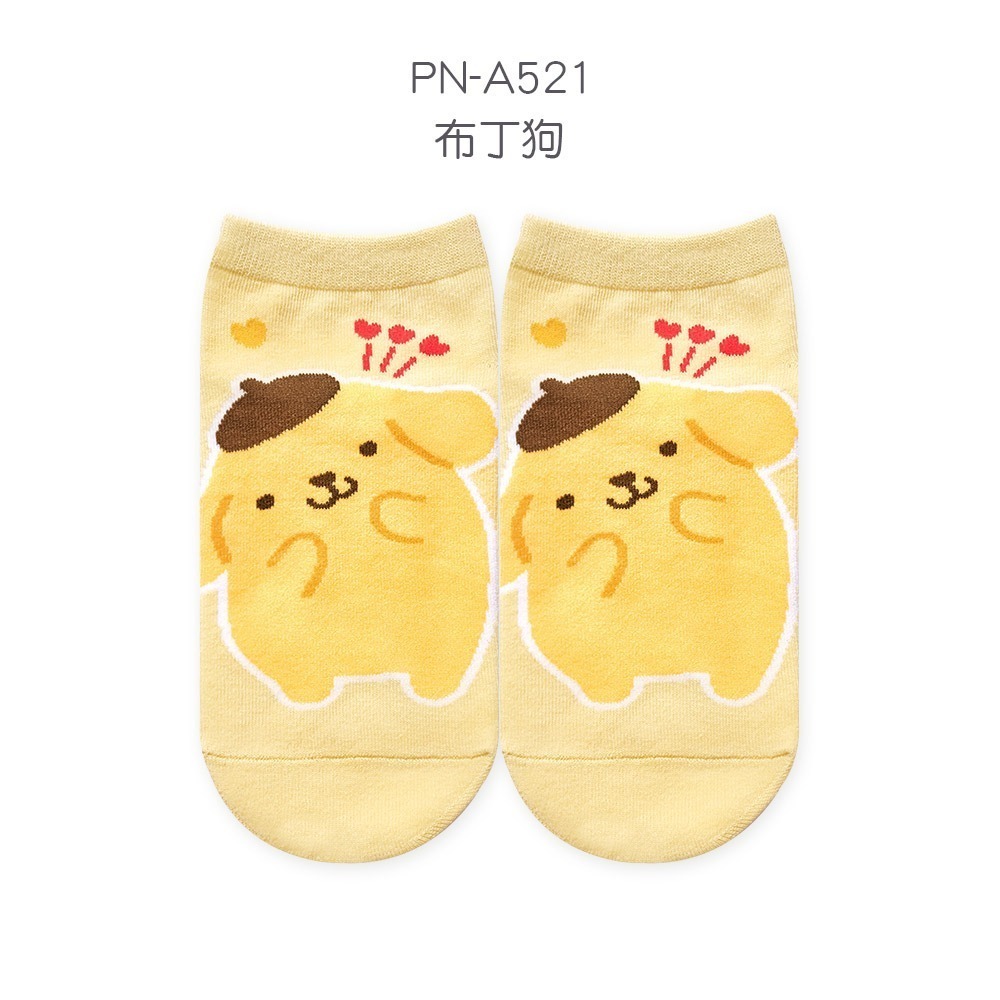 Sanrio 三麗鷗 耀眼系列童襪 兒童短襪 直版襪 酷洛米 大耳狗 布丁狗 帕洽狗 【旺達棉品】PC-A503】-規格圖8