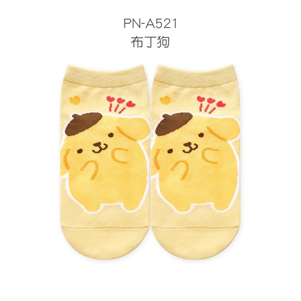 Sanrio 三麗鷗 耀眼系列童襪 兒童短襪 直版襪 酷洛米 大耳狗 布丁狗 帕洽狗 【旺達棉品】PC-A503】-規格圖8