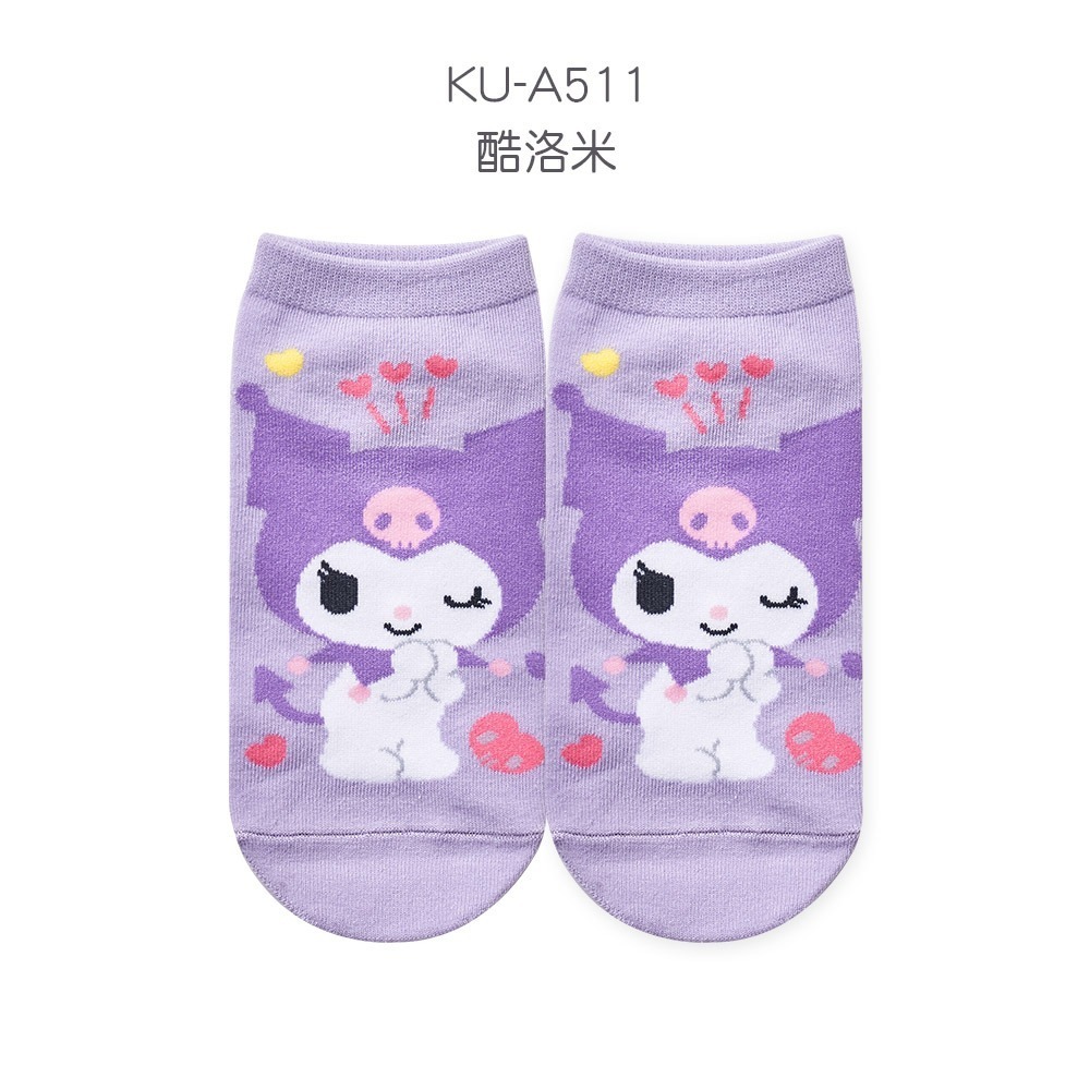 Sanrio 三麗鷗 耀眼系列童襪 兒童短襪 直版襪 酷洛米 大耳狗 布丁狗 帕洽狗 【旺達棉品】PC-A503】-規格圖8