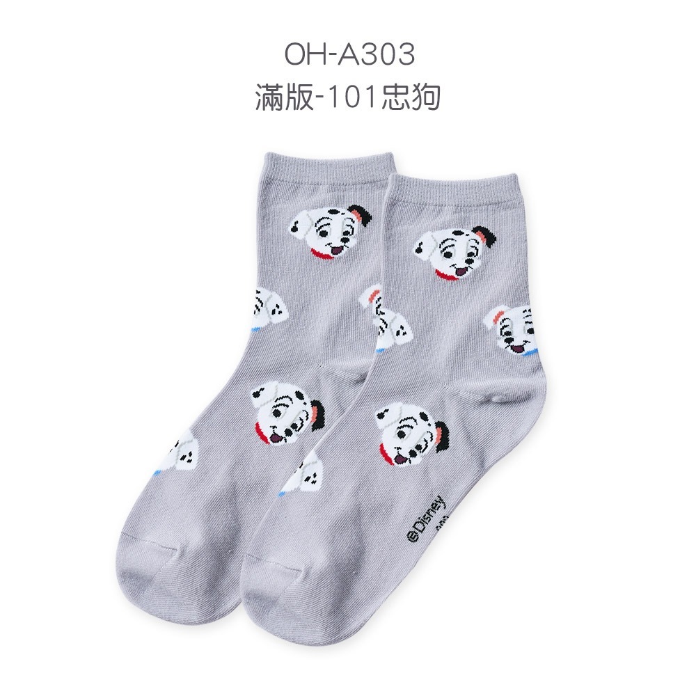 迪士尼 貓貓狗狗長襪 女中統襪 魯斯佛 101忠狗 瑪麗貓 棉襪【旺達棉品】LU-A303-規格圖8