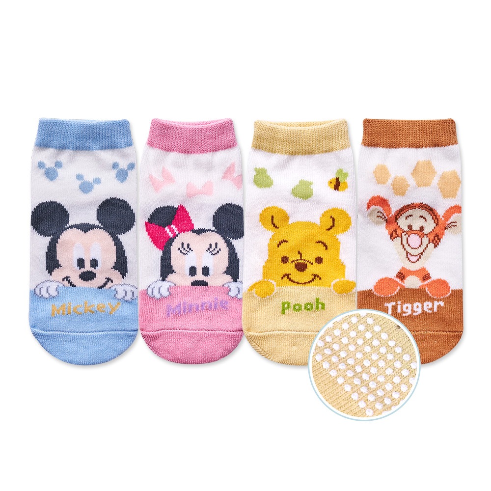 Disney 迪士尼幼童襪 米奇米妮 小熊維尼 止滑短襪 女童短襪 寶寶襪【旺達棉品】MK-A207-細節圖2