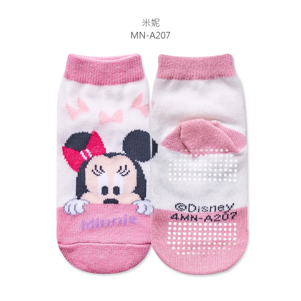 Disney 迪士尼幼童襪 米奇米妮 小熊維尼 止滑短襪 女童短襪 寶寶襪【旺達棉品】MK-A207-規格圖7