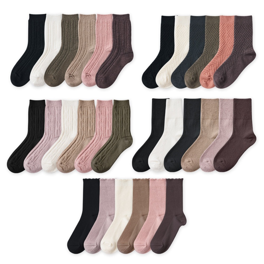 駝絨襪保暖襪 雪襪 加厚冬季長襪 中筒襪 駝絨襪厚襪 女長襪 地板襪 睡眠襪【旺達棉品】GK-T3022-細節圖2