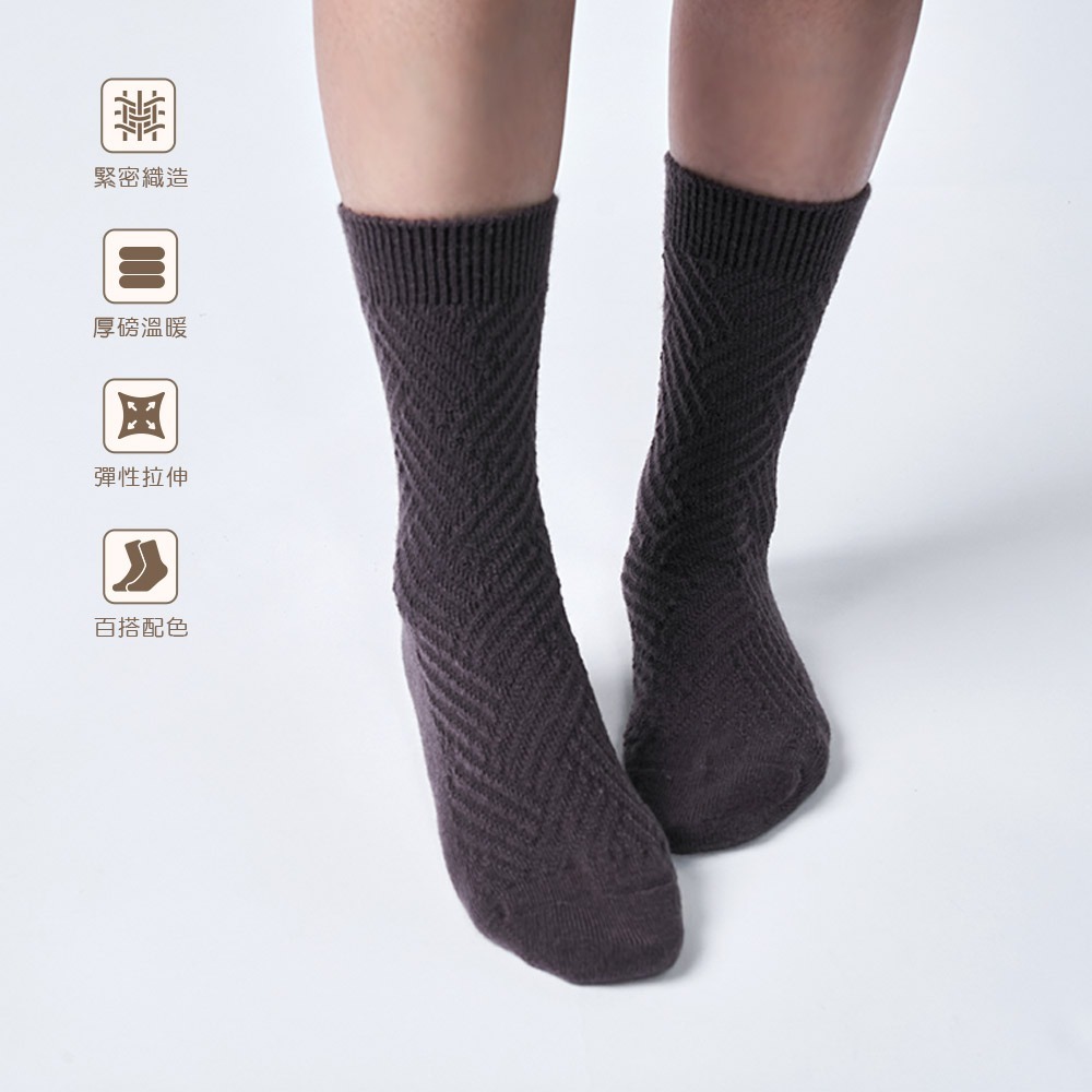 駝絨襪保暖襪 雪襪 加厚冬季長襪 中筒襪 駝絨襪厚襪 女長襪 地板襪 睡眠襪【旺達棉品】GK-T3022-細節圖3