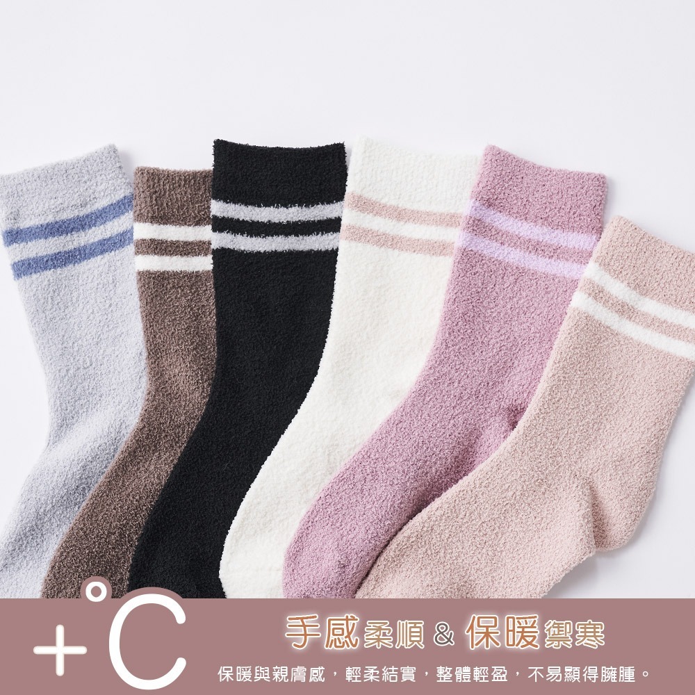 貂絨襪保暖襪 中筒襪 雪襪 加厚冬季長襪 貂絨襪厚襪 女長襪 地板襪 睡眠襪【旺達棉品】GK-D3021-細節圖4