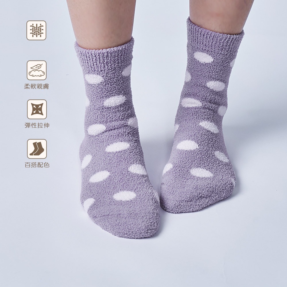 貂絨襪保暖襪 中筒襪 雪襪 加厚冬季長襪 貂絨襪厚襪 女長襪 地板襪 睡眠襪【旺達棉品】GK-D3021-細節圖5