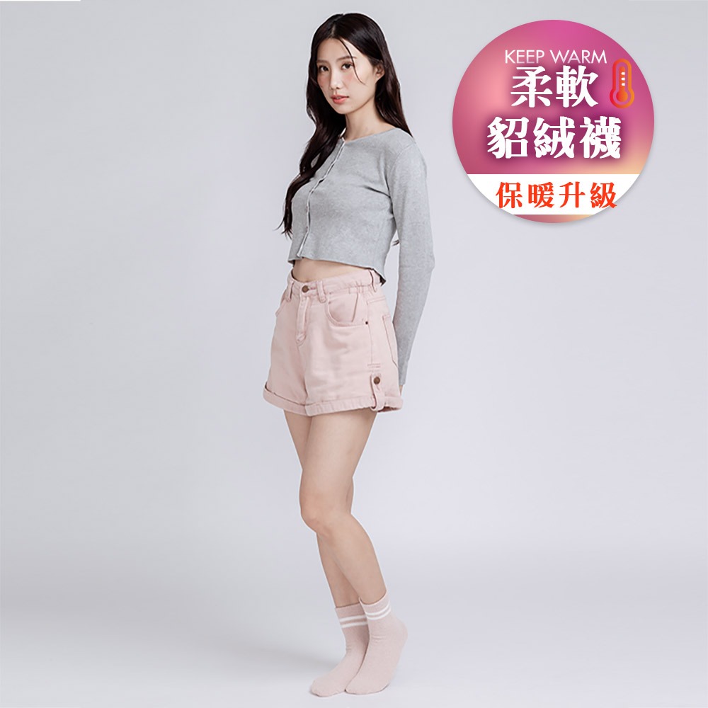 貂絨襪保暖襪 中筒襪 雪襪 加厚冬季長襪 貂絨襪厚襪 女長襪 地板襪 睡眠襪【旺達棉品】GK-D3021-細節圖6