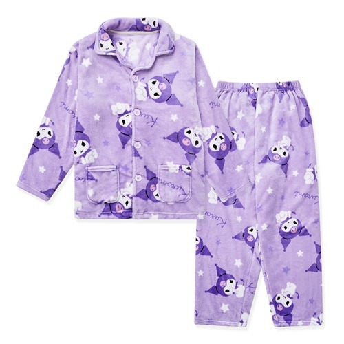 三麗鷗 酷洛米珊瑚絨睡衣 包暖居家套裝 加厚居家服 酷洛米睡袍【旺達棉品】 KU-NB01-細節圖2