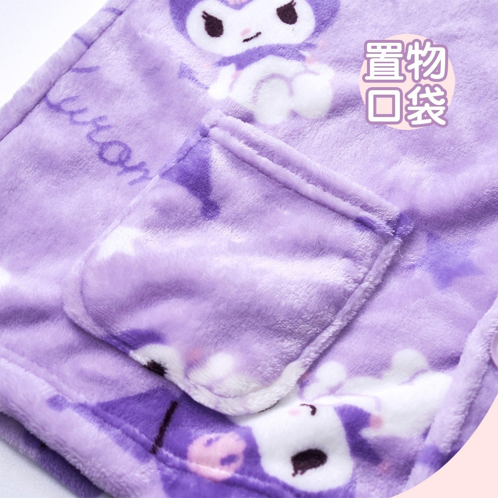 三麗鷗 酷洛米珊瑚絨睡衣 包暖居家套裝 加厚居家服 酷洛米睡袍【旺達棉品】 KU-NB01-細節圖5