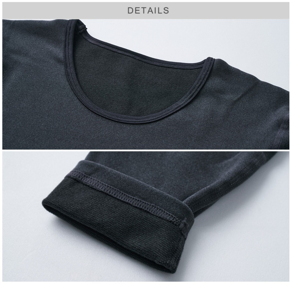 圓領刷毛衣 石墨烯科技保暖衣 輕量保暖衣 德榮發熱衣 【旺達棉品】GK-W002-細節圖7