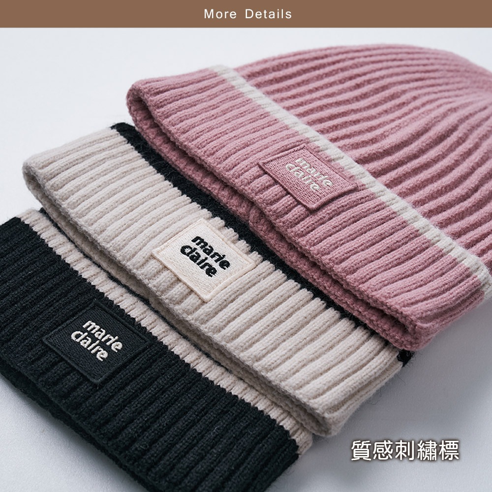 美麗佳人毛帽 針織保暖毛帽 針織帽 電繡 冬天帽子 毛線帽 滑雪【旺達棉品】MC-LN04-細節圖4