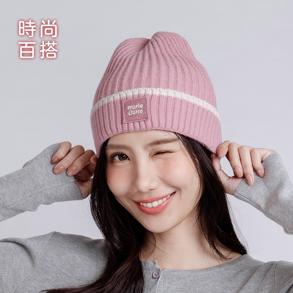 美麗佳人毛帽 針織保暖毛帽 針織帽 電繡 冬天帽子 毛線帽 滑雪【旺達棉品】MC-LN04-細節圖5