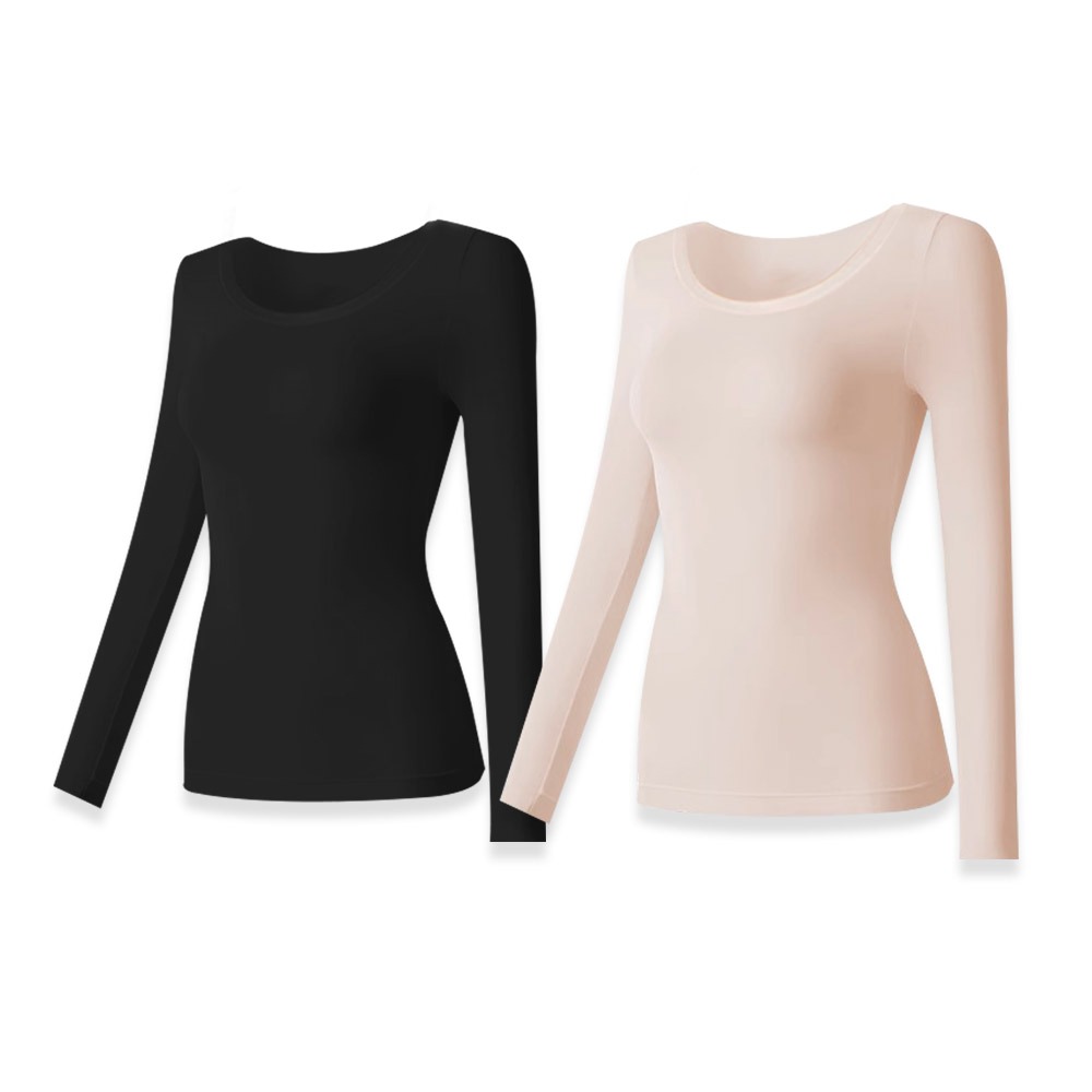 保暖基底衣 面膜衣 圓領發熱衣 輕薄內搭衣 打底衣【旺達棉品】GK-1402-細節圖2