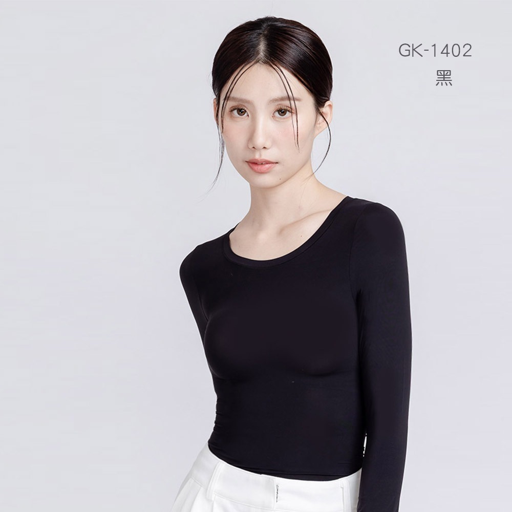 保暖基底衣 面膜衣 圓領發熱衣 輕薄內搭衣 打底衣【旺達棉品】GK-1402-規格圖8