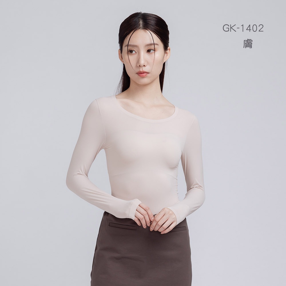 保暖基底衣 面膜衣 圓領發熱衣 輕薄內搭衣 打底衣【旺達棉品】GK-1402-規格圖8