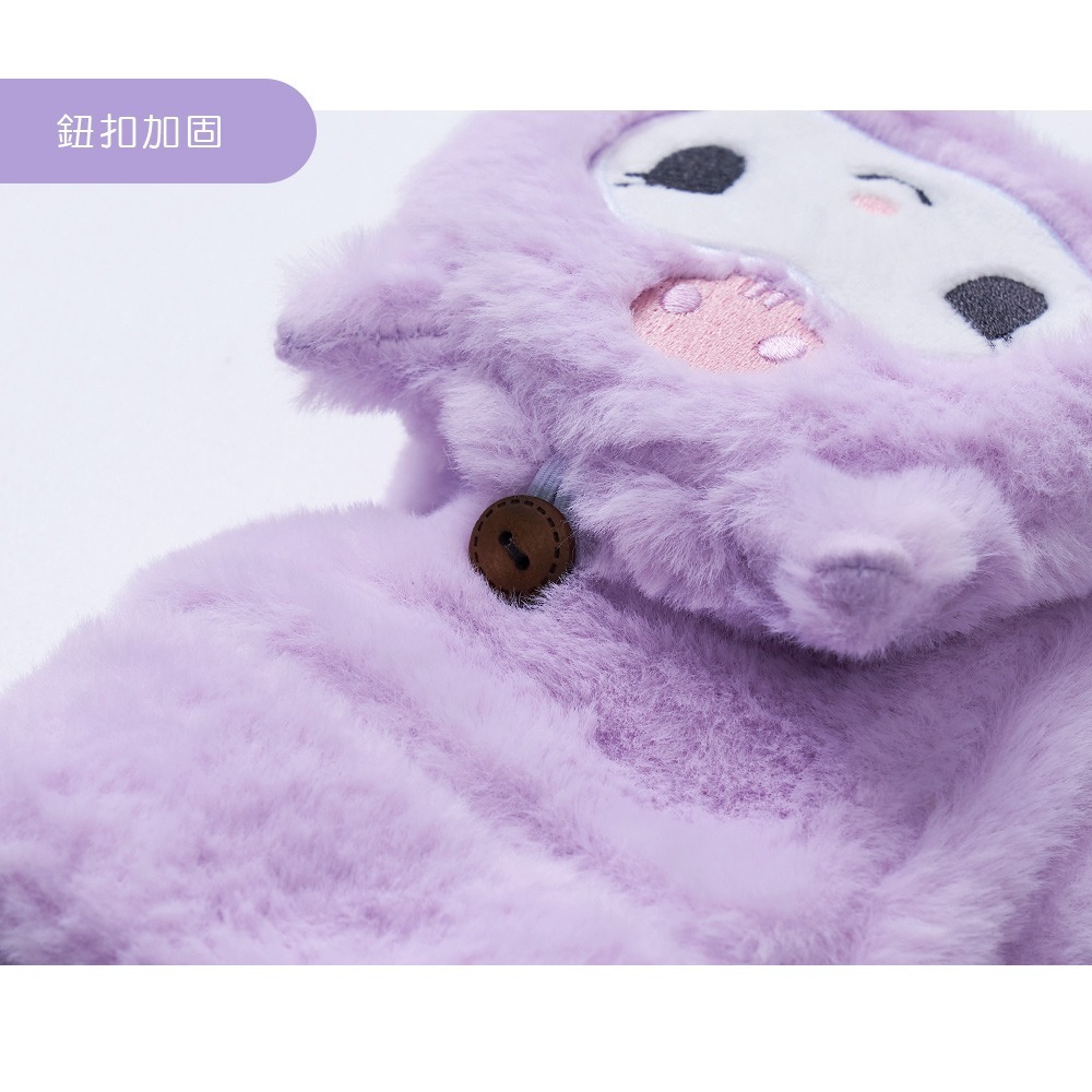 三麗鷗 絨毛保暖手套 大耳狗 酷洛米 奇奇蒂蒂 維尼 史迪奇 掀蓋絨毛手套【旺達棉品】LH-LM011-細節圖5