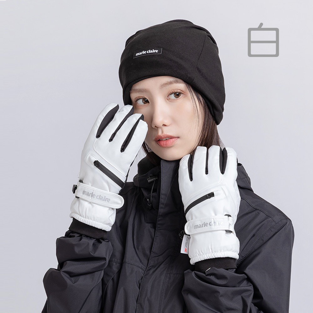 美麗佳人 輕量防水多功能拉鍊手套 滑雪手套 保暖防風 防寒【旺達棉品】MC-HW08-細節圖7
