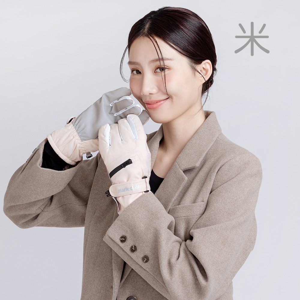 美麗佳人 輕量防水多功能拉鍊手套 滑雪手套 保暖防風 防寒【旺達棉品】MC-HW08-細節圖8