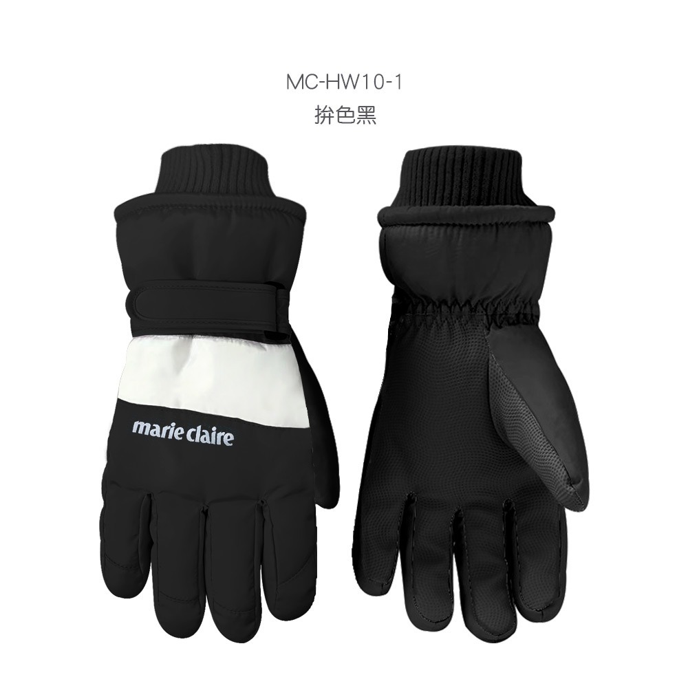 美麗佳人爆暖重磅德絨拚色手套 滑雪手套 保暖防風 防寒手套旺達棉品】MC-HW10-規格圖11