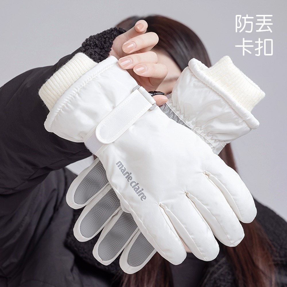 美麗佳人爆暖重磅德絨素色手套 滑雪手套 保暖防風 防寒手套 【旺達棉品】MC-HW11-細節圖9